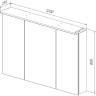 Шкаф зеркальный LEMARK ZENON 120х80 см 3-х дверный, с козырьком-подсветкой, с розеткой, белый глянец LM120ZS-Z
